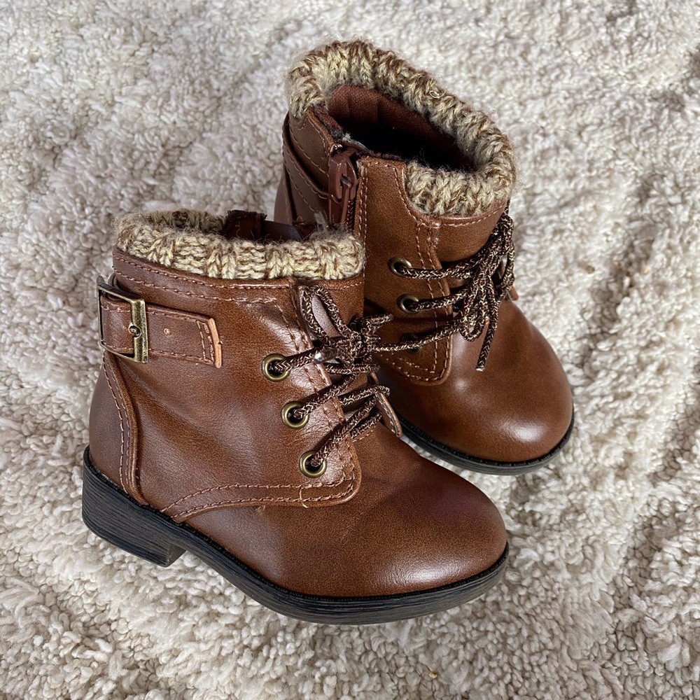 Wonder Nation Size 5 toddler girl Brown boots